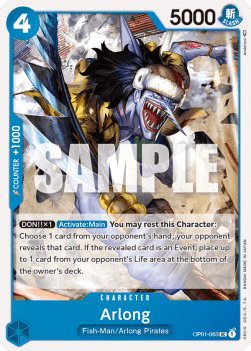 (063) One Piece TCG OP01: Romance Dawn Single: Arlong (OP01-063)  Uncommon