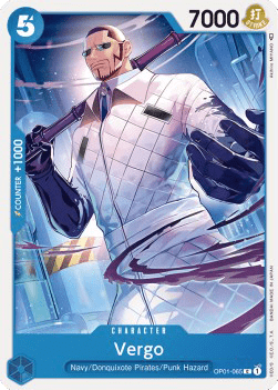 (065) One Piece TCG OP01: Romance Dawn Single: Vergo (OP01-065)  Common