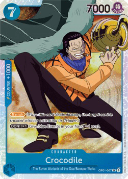 (067) One Piece TCG OP01: Romance Dawn Single: Crocodile (OP01-067) (V.1)  Super Rare