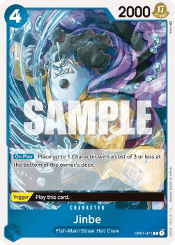 (071) One Piece TCG OP01: Romance Dawn Single: Jinbe (OP01-071)  Rare