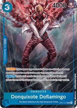 (073) One Piece TCG OP01: Romance Dawn Single: Donquixote Doflamingo (OP01-073) (V.2)  Alternate Art