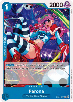 (077) One Piece TCG OP01: Romance Dawn Single: Perona (OP01-077) (V.1)  Uncommon