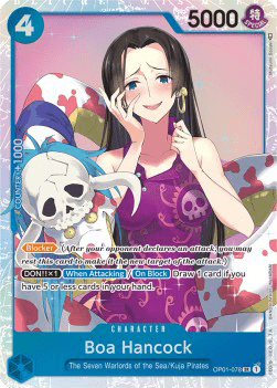 (078) One Piece TCG OP01: Romance Dawn Single: Boa Hancock (OP01-078) (V.1)  Super Rare