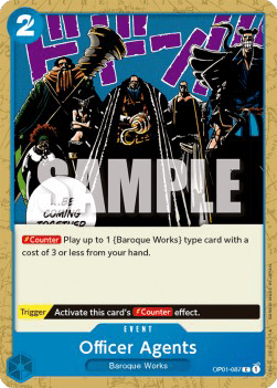 (087) One Piece TCG OP01: Romance Dawn Single: Officer Agents (OP01-087)  Common