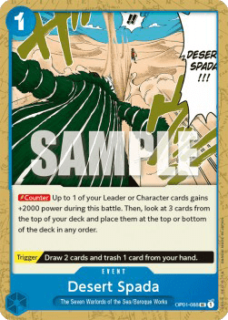 (088) One Piece TCG OP01: Romance Dawn Single: Desert Spada (OP01-088)  Uncommon