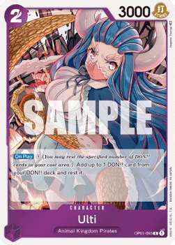 (093) One Piece TCG OP01: Romance Dawn Single: Ulti (OP01-093) (V.1)  Rare