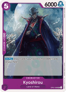 (095) One Piece TCG OP01: Romance Dawn Single: Kyoshirou (OP01-095)  Uncommon