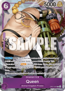 (097) One Piece TCG OP01: Romance Dawn Single: Queen (OP01-097) (V.2)  Alternate Art