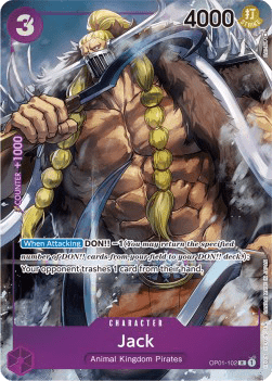 (102) One Piece TCG OP01: Romance Dawn Single: Jack (OP01-102) (V.2)  Alternate Art