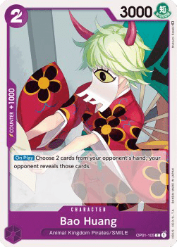 (105) One Piece TCG OP01: Romance Dawn Single: Bao Huang (OP01-105)  Common