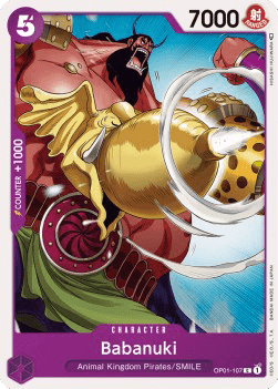 (107) One Piece TCG OP01: Romance Dawn Single: Babanuki (OP01-107)  Common