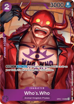(109) One Piece TCG OP01: Romance Dawn Single: Who's.Who (OP01-109) (V.2)  Alternate Art