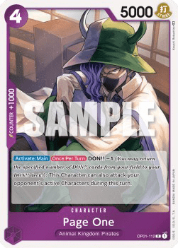 (112) One Piece TCG OP01: Romance Dawn Single: Page One (OP01-112)  Rare