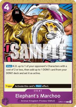 (115) One Piece TCG OP01: Romance Dawn Single: Elephant's Marchoo (OP01-115)  Common