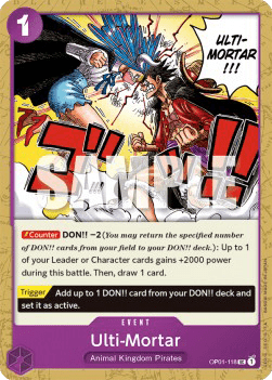 (118) One Piece TCG OP01: Romance Dawn Single: Ulti-Mortar (OP01-118)  Uncommon