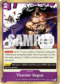 (119) One Piece TCG OP01: Romance Dawn Single: Thunder Bagua (OP01-119)  Rare
