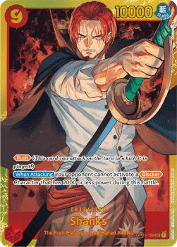 (120) One Piece TCG OP01: Romance Dawn Single: Shanks (OP01-120) (V.1)  Secret Rare