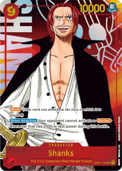 (120) One Piece TCG OP01: Romance Dawn Single: Shanks (OP01-120) (V.2)  Alternate Art