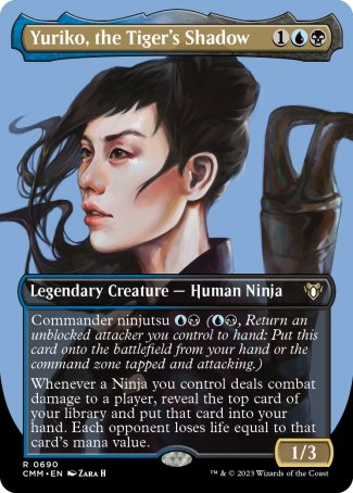 (690) Magic The Gathering Commander Masters: Extras Single: Yuriko, the Tiger's Shadow (V.2)  Rare