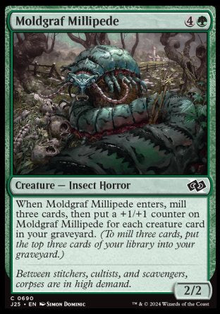 (690) Magic The Gathering Foundations Jumpstart Single: Moldgraf Millipede  Common