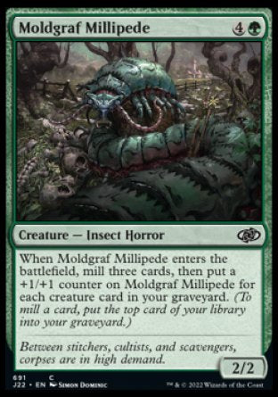 (691) Magic The Gathering Jumpstart 2022 Single: Moldgraf Millipede  Common