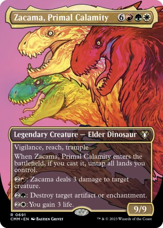 (691) Magic The Gathering Commander Masters: Extras Single: Zacama, Primal Calamity (V.2)  Rare