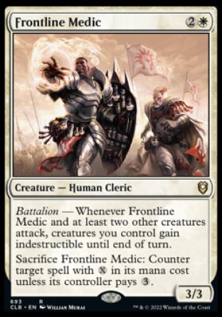 (693) Magic The Gathering Commander Legends: Battle for Baldur's Gate: Extras Single: Frontline Medic  Rare