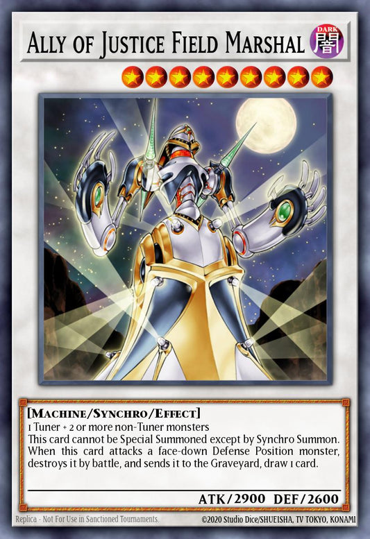 (091) YuGiOh TCG HAC1: Hidden Arsenal: Chapter 1 Single: Ally of Justice Field Marshal (V.2 - Parallel Rare)  Parallel Rare