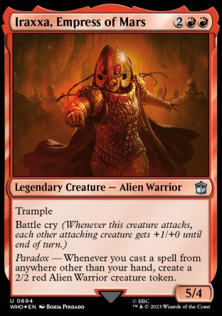 (694) Magic The Gathering Universes Beyond: Doctor Who: Extras Single: Iraxxa, Empress of Mars Holo Uncommon