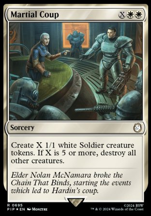 (695) Magic The Gathering Universes Beyond: Fallout: Extras Single: Martial Coup (V.2)  Rare