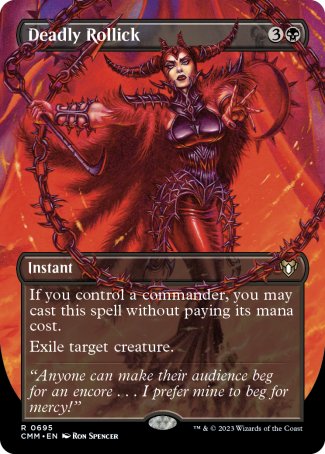 (695) Magic The Gathering Commander Masters: Extras Single: Deadly Rollick (V.2) Holo Rare