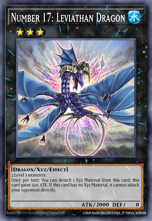 (154) YuGiOh TCG RA04: Quarter Century Stampede Single: Number 17: Leviathan Dragon (V.1 - Platinum Secret Rare)  Platinum Secret Rare