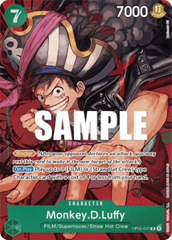(041) One Piece TCG OP02: Paramount War Single: Monkey.D.Luffy (OP02-041) (V.2)  Alternate Art