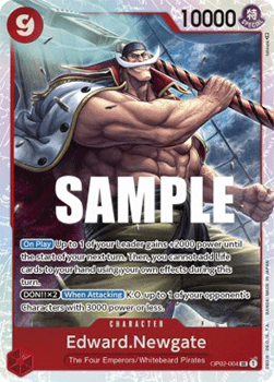 (004) One Piece TCG OP02: Paramount War Single: Edward.Newgate (OP02-004) (V.1)  Super Rare
