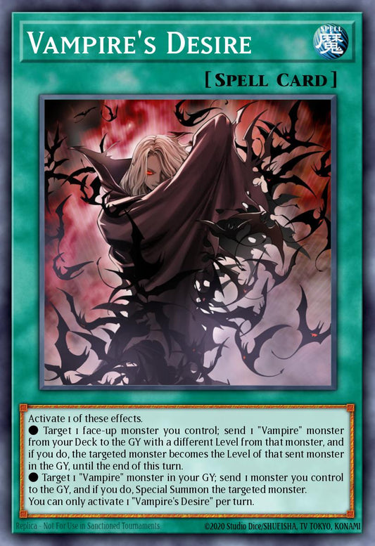 (240) YuGiOh TCG MP19: 2019 Gold Sarcophagus Tin Mega Pack Single: Vampire's Desire  Common