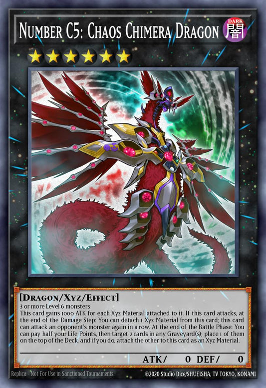 (045) YuGiOh TCG DLCS: Dragons of Legend: The Complete Series Single: Number C5: Chaos Chimera Dragon  Common