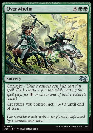 (697) Magic The Gathering Foundations Jumpstart Single: Overwhelm  Uncommon