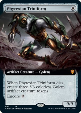 (697/361) Magic The Gathering Commander Legends: Extras Single: Phyrexian Triniform  Mythic