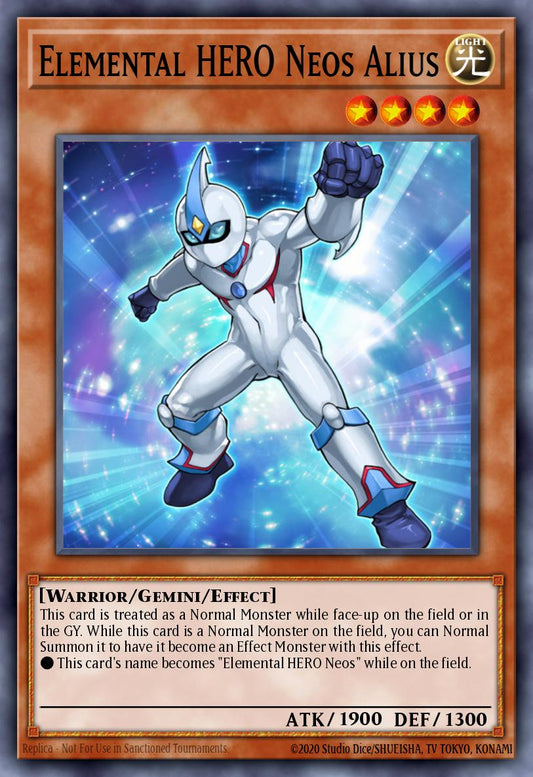 (184) YuGiOh TCG RA03: Quarter Century Bonanza Single: Elemental HERO Neos Alius (V.1 - Platinum Secret Rare)  Platinum Secret Rare