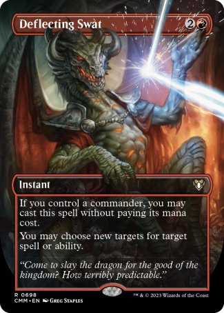 (698) Magic The Gathering Commander Masters: Extras Single: Deflecting Swat (V.2) Holo Rare