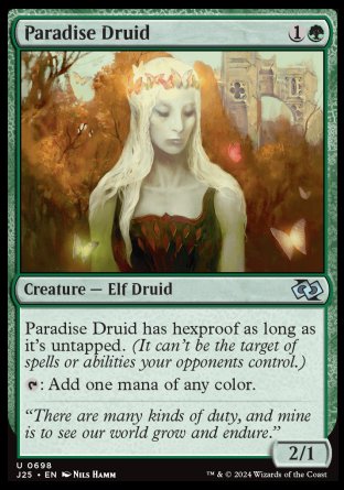 (698) Magic The Gathering Foundations Jumpstart Single: Paradise Druid  Uncommon