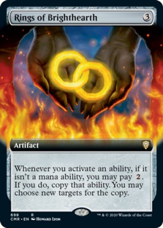 (698/361) Magic The Gathering Commander Legends: Extras Single: Rings of Brighthearth  Rare