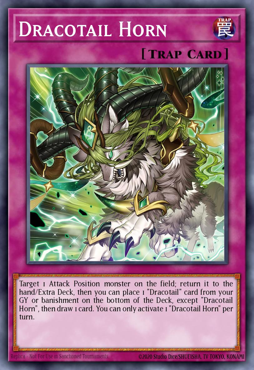 (010) YuGiOh TCG JUSH: Justice Hunters Single: Dracotail Horn (V.1 - Rare)  Rare