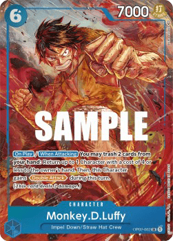 (062) One Piece TCG OP02: Paramount War Single: Monkey.D.Luffy (OP02-062) (V.2)  Alternate Art