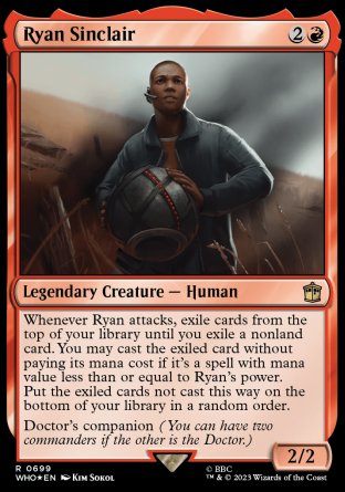 (699) Magic The Gathering Universes Beyond: Doctor Who: Extras Single: Ryan Sinclair (V.2) Holo Rare