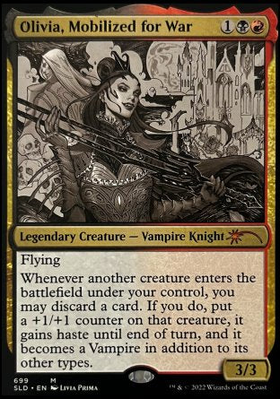 (699) Magic The Gathering Secret Lair Drop Series Single: Olivia, Mobilized for War Holo Mythic