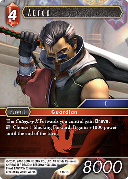 (001) Final Fantasy TCG Opus VII Single: Auron (7-001)  Hero