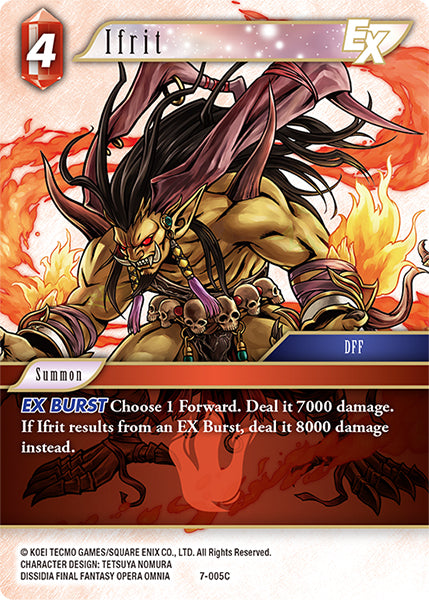 (005) Final Fantasy TCG Opus VII Single: Ifrit (7-005) Holo Common