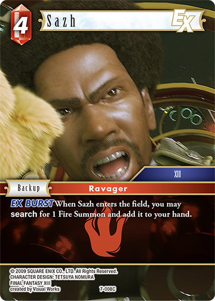 (008) Final Fantasy TCG Opus VII Single: Sazh (7-008)  Common