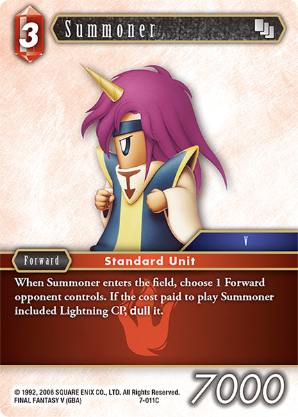 (011) Final Fantasy TCG Opus VII Single: Summoner (7-011) Holo Common